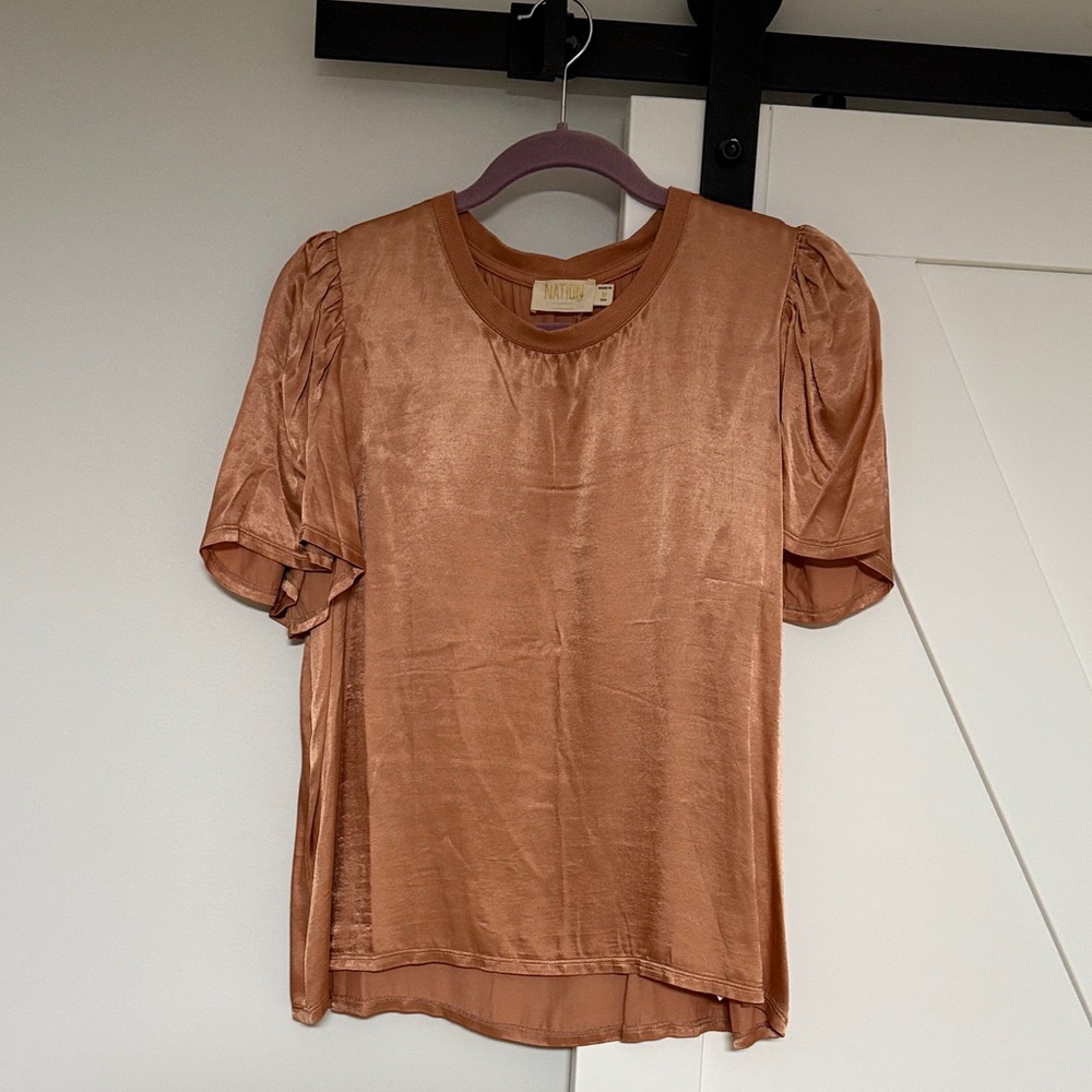 Nation LTD Bronze Satin Blouse